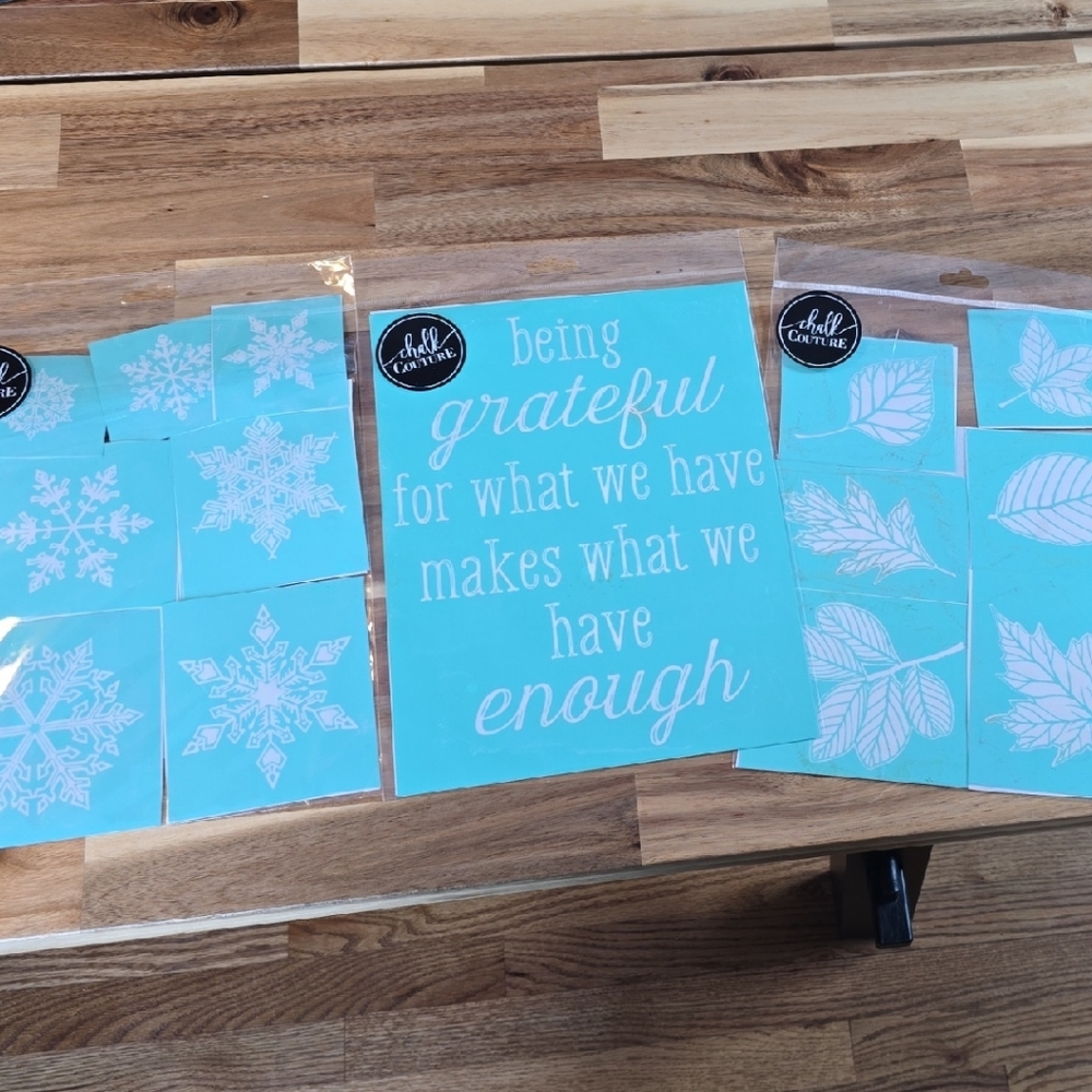 Blue and White Craft Stencils